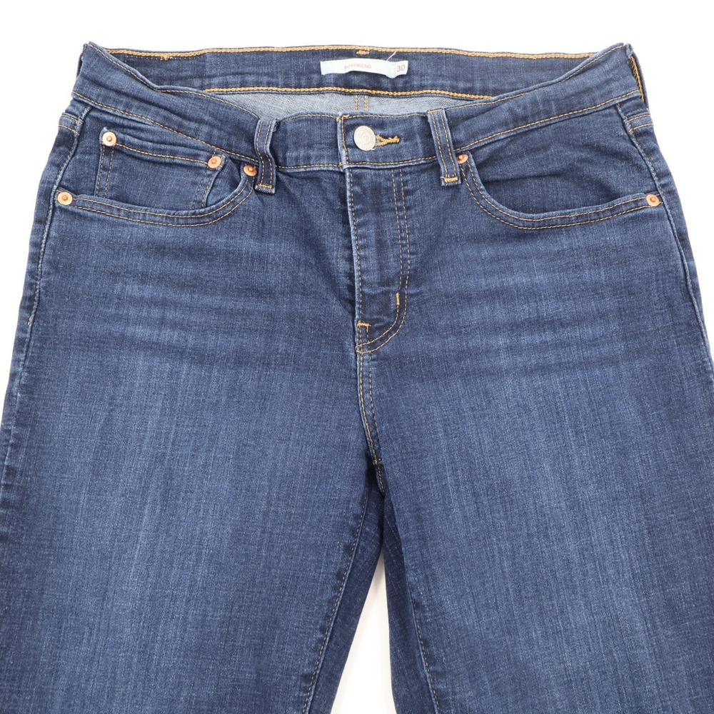 Levi's Boyfriend Jeans Womens 30 Dark Wash Blue Relaxed Fit Mid Rise 19887-0164